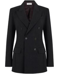 P.A.R.O.S.H. - Double-Breasted Wool Blazer - Lyst