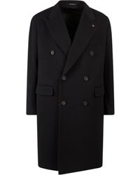 Tagliatore - Double-Breasted Mid-Length Coat - Lyst