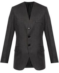 Jil Sander - Herringbone Single-Breasted Blazer - Lyst