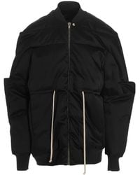 Rick Owens - Drawstring Waist Girdered Bomber Jacket - Lyst