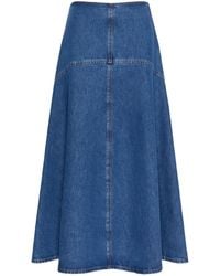 Weekend by Maxmara - Denim Midi Skirt - Lyst