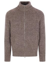 Brunello Cucinelli - Long-Sleeved Zip-Up Cardigan - Lyst