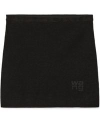 Alexander Wang - Logo Embossed Mini Skirt - Lyst