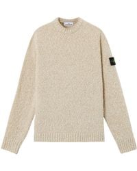 Stone Island - Loose-Fit Crewneck Jumper With Ribbed Trims - Lyst
