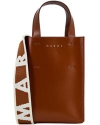 Marni - Logo Printed Top Handle Bag - Lyst