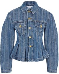 Ganni - Fitted Denim Jacket - Lyst