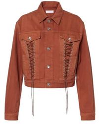 Rabanne - Cropped Denim Jacket - Lyst