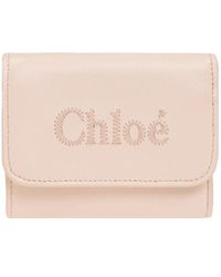 Chloé - Chloé Sense Small Tri-Fold Wallet - Lyst