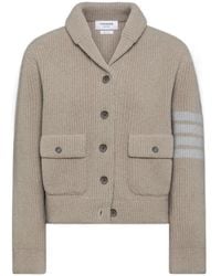 Thom Browne - 4 Bar Stripes Tuck Ribbed Bomber Jacket - Lyst