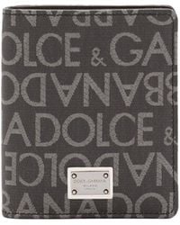 Dolce & Gabbana - Coated Jacquard Bifold Card Holder - Lyst
