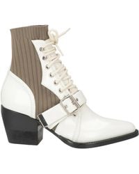 Chloé - Ankle Boots Leather, Textile Fibers - Lyst