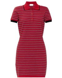 Versace - Striped Knit Polo Dress - Lyst