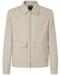 ZEGNA - Oasi Linen Zip Jacket - Lyst
