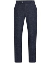 BOSS - Textured Straightleg Trousers - Lyst