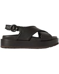 Paloma Barceló - Round-Toe Flat Sandals - Lyst