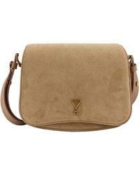 Ami Paris - Logo Plaque Shoulder Bag - Lyst