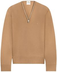 Courreges - Zip-Detailing Wool Sweater - Lyst