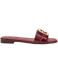 Fendi - Ffold Logo Plaque Slides - Lyst