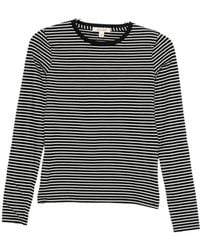 Nili Lotan - Long Sleeved Striped Crewneck T-Shirt - Lyst