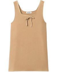 Miu Miu - Waxed Double Wool Dress - Lyst