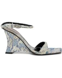 DIESEL - D-Amber-Wedge Sandals - Lyst