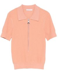 Patrizia Pepe - Zip-Fastening Polo Top - Lyst