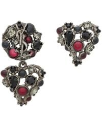 Saint Laurent - Heart-Shaped Earrings - Lyst