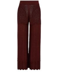 Eres - Open-Knit Cotton-Blend Wide-Leg Pants - Lyst