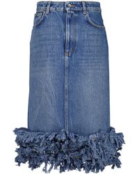 Rabanne - Rabanne Fringes Midi Skirt - Lyst