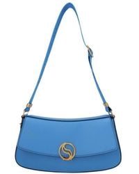 Stella McCartney - Logo Plaque Fold-Over Shoulder Bag - Lyst