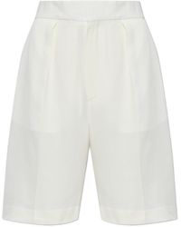 Victoria Beckham - Tailored Pleated Shorts - Lyst