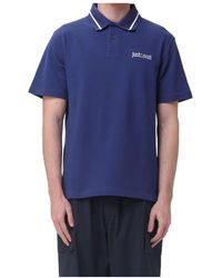 Just Cavalli - Logo Trim Polo Shirt - Lyst