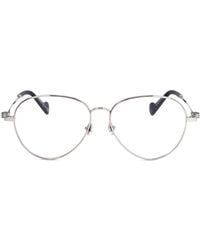 Moncler - Eyewear Pilot Frame Glasses - Lyst
