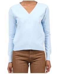 MM6 by Maison Margiela - V-Neck Buttoned Cardigan - Lyst
