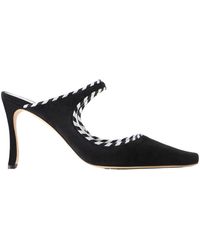 Manolo Blahnik - Solid Color Suede Mules - Lyst