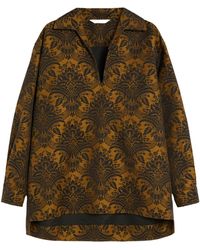 Max Mara - Anemone All-Over Patterned V-Neck Top - Lyst