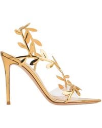 Gianvito Rossi - Flavia Leaf Motif Pointed-Toe Sandals - Lyst