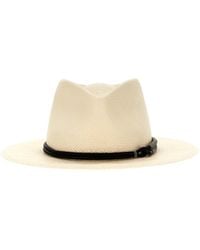 Brunello Cucinelli - Flat Brim Fedora Hat - Lyst