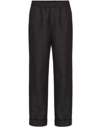 Valentino - High Waisted Straight Leg Trousers - Lyst