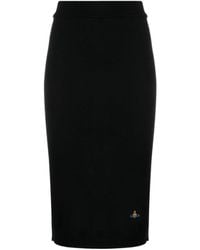 Vivienne Westwood - Logo Embroidered Midi Skirt - Lyst