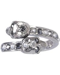 McQueen - Wrap Around Skull Ring - Lyst