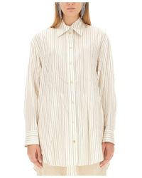 Isabel Marant - Long Sleeved Striped Buttoned Shirt - Lyst