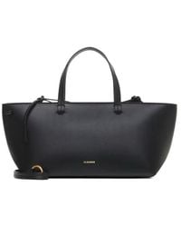 Jil Sander - Logo Printed Top Handle Bag - Lyst