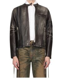 Eytys - Long Sleeve Leather Jacket - Lyst