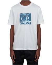 C.P. Company - T-Shirt Logo Central À Manches Courtes - Lyst