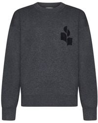 Isabel Marant - Logo Intarsia Knitted Crewneck Jumper - Lyst