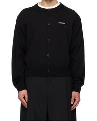 we11done - Wool Blend Long-Sleeved Knit Cardigan - Lyst