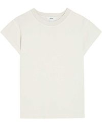 Agolde - Solid Color Cotton T-Shirt - Lyst