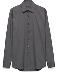 Prada - Stretch Cotton Shirt - Lyst