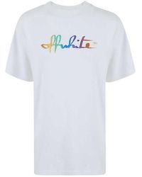 Off-White c/o Virgil Abloh - Script Logo Print Tomboy T-Shirt - Lyst